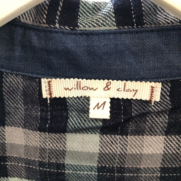 Willow & Clay Women’s Plaid Crossover Shirt Sz M - Picture 9 of 16